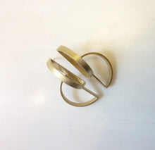 Load image into Gallery viewer, Eclipse Earrings, 3D Double Half-Circle