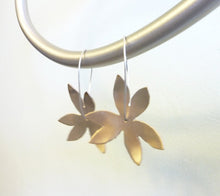 Load image into Gallery viewer, Mod Lily Hoop Earrings, Bronze or Sterling Silver