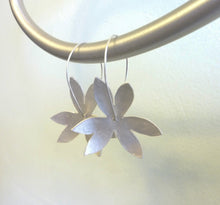 Load image into Gallery viewer, Mod Lily Hoop Earrings, Bronze or Sterling Silver