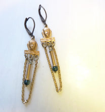 Load image into Gallery viewer, Pharaoh Aventurine Earrings