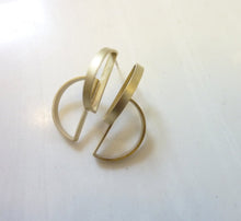 Load image into Gallery viewer, Eclipse Earrings, 3D Double Half-Circle