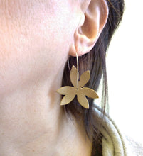 Load image into Gallery viewer, Mod Lily Hoop Earrings, Bronze or Sterling Silver