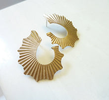 Load image into Gallery viewer, Mermaid's Tail Earrings, Bronze or Sterling Silver
