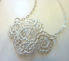 Load image into Gallery viewer, Little Lace Pendant, Sterling Silver or Bronze