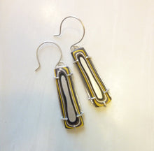 Load image into Gallery viewer, Nissan Fordite Earrings, Detroit Agate, Motor City