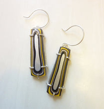 Load image into Gallery viewer, Nissan Fordite Earrings, Detroit Agate, Motor City