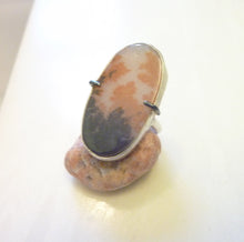 Load image into Gallery viewer, SALE! Brocade Ring, Dendritic Agate Stone, Sterling Silver, Size 6.5, OOAK