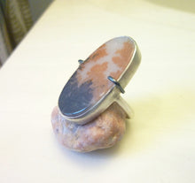 Load image into Gallery viewer, SALE! Brocade Ring, Dendritic Agate Stone, Sterling Silver, Size 6.5, OOAK