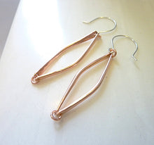 Load image into Gallery viewer, Hammered Diamond Earrings, Copper or Sterling Silver