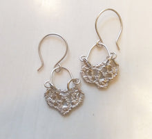 Load image into Gallery viewer, Moroccan Lace Dangle Earrings, Sterling Silver or Bronze
