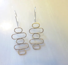 Load image into Gallery viewer, Stacked Ovals Earrings, Modern Geometry