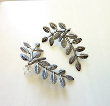 Load image into Gallery viewer, Laurel Wreath Post Earrings, Bronze or Sterling Silver Leaves