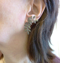 Load image into Gallery viewer, Laurel Wreath Post Earrings, Bronze or Sterling Silver Leaves