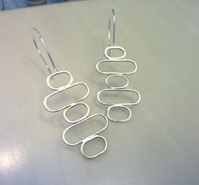 Load image into Gallery viewer, Stacked Ovals Earrings, Modern Geometry