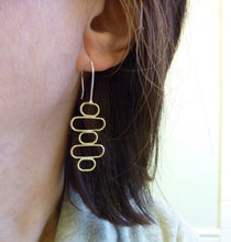 Load image into Gallery viewer, Stacked Ovals Earrings, Modern Geometry