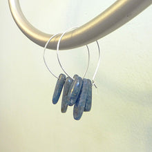 Load image into Gallery viewer, Lapis Lazuli and Sterling Silver Hoop Earrings