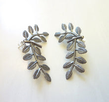 Load image into Gallery viewer, Laurel Wreath Post Earrings, Bronze or Sterling Silver Leaves