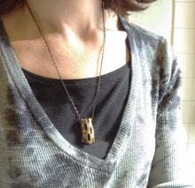 Load image into Gallery viewer, Gio Cholla Pendant, Bronze or Sterling Silver, Cactus Wood Necklace
