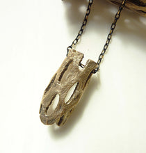 Load image into Gallery viewer, Gio Cholla Pendant, Bronze or Sterling Silver, Cactus Wood Necklace