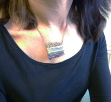 Load image into Gallery viewer, Amethyst Slice Sea Lace Pendant, Sea Fan Coral