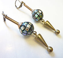 Load image into Gallery viewer, Abalone Mosaic Dangle Earrings, Abalone Beads