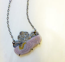 Load image into Gallery viewer, Double Lace Agate Pendant, OOAK