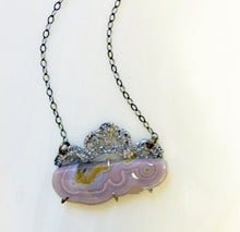 Load image into Gallery viewer, Double Lace Agate Pendant, OOAK