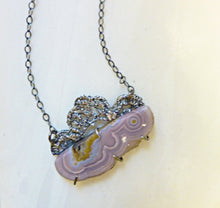 Load image into Gallery viewer, Double Lace Agate Pendant, OOAK