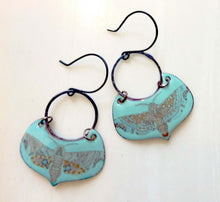 Load image into Gallery viewer, Moth Enamel Hoop Earrings
