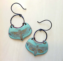 Load image into Gallery viewer, Moth Enamel Hoop Earrings