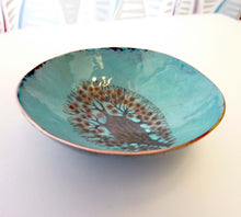 Load image into Gallery viewer, Sea Anemone Bowl, Enamel on Copper Hammered Bowl