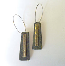 Load image into Gallery viewer, Serpentine Art Deco Bar Earrings