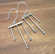 Load image into Gallery viewer, Trident Earrings, Sterling Silver