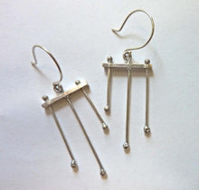 Load image into Gallery viewer, Trident Earrings, Sterling Silver