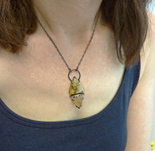 Load image into Gallery viewer, Dendritic Agate Necklace, Montana Agate, OOAK
