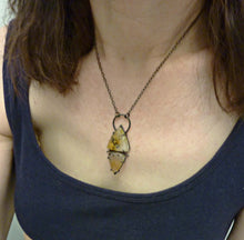 Load image into Gallery viewer, Dendritic Agate Necklace, Montana Agate, OOAK