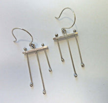 Load image into Gallery viewer, Trident Earrings, Sterling Silver
