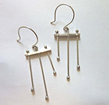 Load image into Gallery viewer, Trident Earrings, Sterling Silver