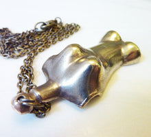 Load image into Gallery viewer, Torso Pendant, Doll Body Necklace, Bronze or Sterling Silver