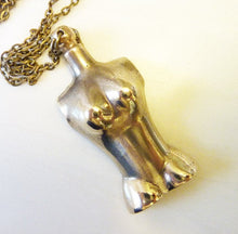 Load image into Gallery viewer, Torso Pendant, Doll Body Necklace, Bronze or Sterling Silver