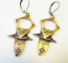 Load image into Gallery viewer, Nomad Earrings, Bronze or Sterling Silver Tuareg-Style Earrings