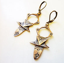 Load image into Gallery viewer, Nomad Earrings, Bronze or Sterling Silver Tuareg-Style Earrings