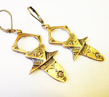 Load image into Gallery viewer, Nomad Earrings, Bronze or Sterling Silver Tuareg-Style Earrings