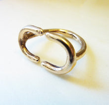 Load image into Gallery viewer, Double Arch Ring, Worn by Juno Temple, Bronze or Sterling Silver