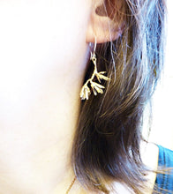 Load image into Gallery viewer, Wildflower Branch Earrings, Bronze or Sterling Silver