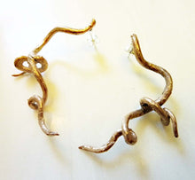 Load image into Gallery viewer, Grapevine Post Earrings, Bronze or Sterling Silver