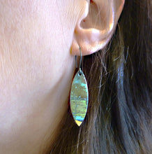 Load image into Gallery viewer, Japanese Landscape Earrings, Copper Glass Enamel