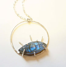 Load image into Gallery viewer, Labradorite Eye of the Sun Pendant