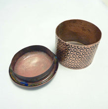 Load image into Gallery viewer, Copper Enamel Lace Top Container