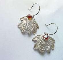Load image into Gallery viewer, Lace Leaf Earrings, Sterling Silver